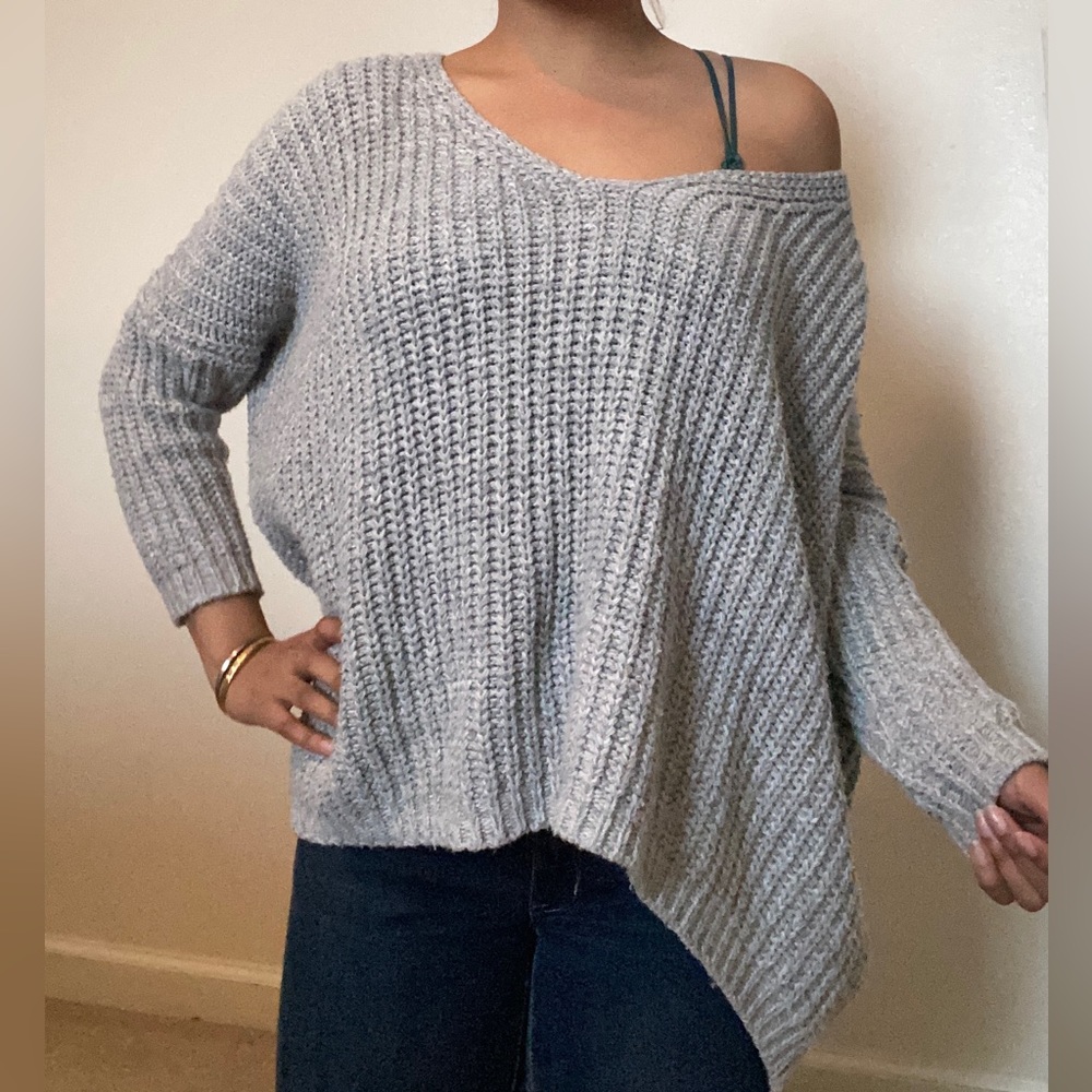 Used- Like New- Large Oversized, Off the Shoulder Sweater.